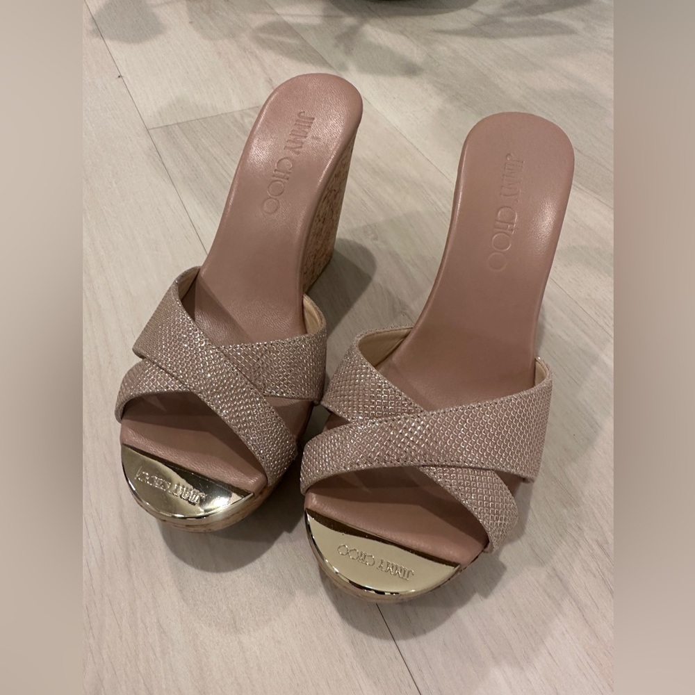 Jimmy choo, size 35, powder pink wedges